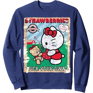 image:imageHello Kitty Strawberry Picking Farm SweatshirtNavy Blue