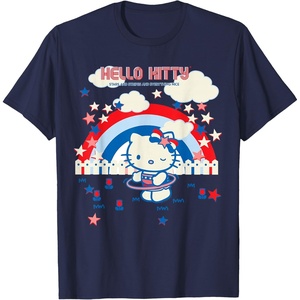 image:imageHello Kitty Summertime Americana Tee Shirt TShirtNavy Blue