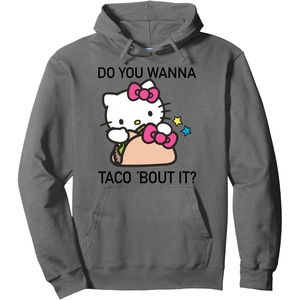 image:imageHello Kitty Taco Bout It Hoodie Pullover HoodieAsphalt Grey