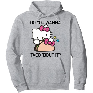 image:imageHello Kitty Taco Bout It Hoodie Pullover HoodieHeather Grey