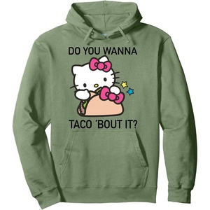 image:imageHello Kitty Taco Bout It Hoodie Pullover HoodieSage Green