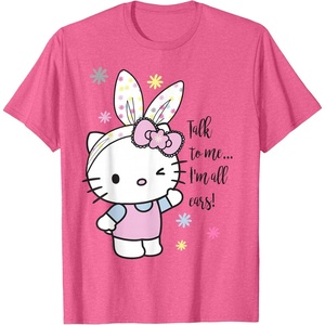 image:imageHello Kitty Talk to Me Easter Tee Shirt TShirtPink Heather