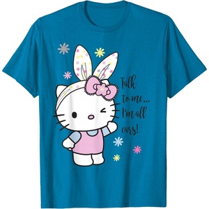 image:imageHello Kitty Talk to Me Easter Tee Shirt TShirtSapphire Blue