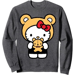image:imageHello Kitty Teddy Bear Dress Up SweatshirtDark Heather Grey