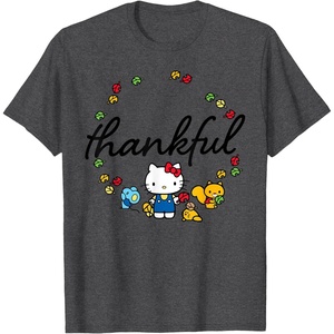 image:imageHello Kitty Thanksgiving Tee Shirt TShirtDark Heather Grey