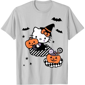 image:imageHello Kitty Trick or Treat Halloween Tee Shirt TShirtSilver Grey