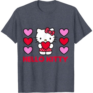 image:imageHello Kitty Valentine Hearts Shirt TShirtHeather Blue