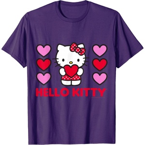 image:imageHello Kitty Valentine Hearts Shirt TShirtPurple