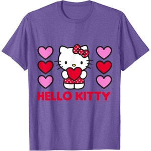 image:imageHello Kitty Valentine Hearts Shirt TShirtPurple Heather