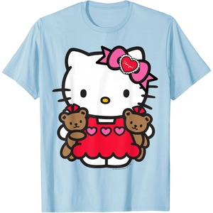 image:imageHello Kitty Valentine Teddy Bear Tee Shirt TShirtBaby Blue