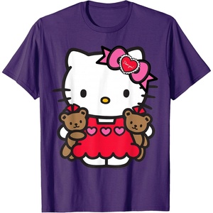 image:imageHello Kitty Valentine Teddy Bear Tee Shirt TShirtPurple