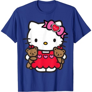 image:imageHello Kitty Valentine Teddy Bear Tee Shirt TShirtRoyal Blue