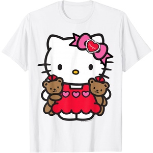 image:imageHello Kitty Valentine Teddy Bear Tee Shirt TShirtWhite