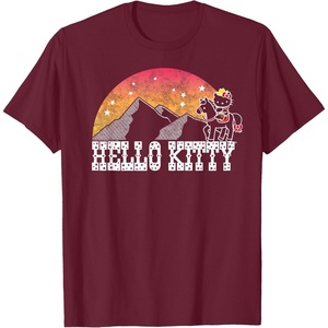 image:imageHello Kitty Wild West Tee Shirt TShirtBurgundy