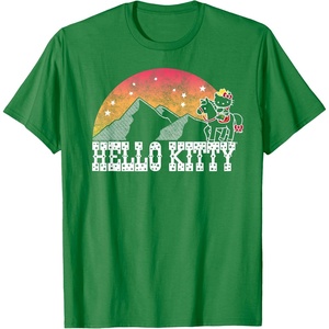 image:imageHello Kitty Wild West Tee Shirt TShirtKelly Green