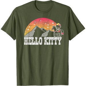 image:imageHello Kitty Wild West Tee Shirt TShirtOlive Green