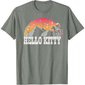 image:imageHello Kitty Wild West Tee Shirt TShirtOlive Heather