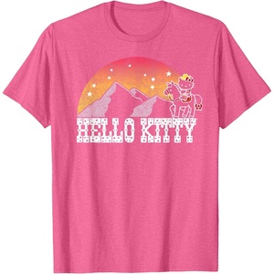 image:imageHello Kitty Wild West Tee Shirt TShirtPink Heather