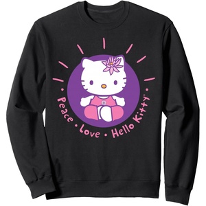 image:imageHello Kitty Yoga Peace Love Lotus Meditation SweatshirtBlack
