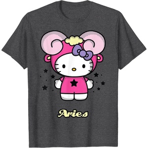 image:imageHello Kitty Zodiac Aries Tee Shirt TShirtDark Heather Grey