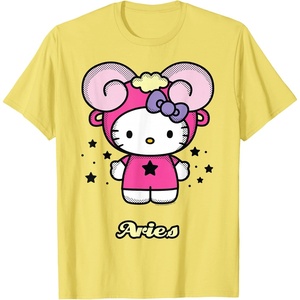 image:imageHello Kitty Zodiac Aries Tee Shirt TShirtLemon Yellow