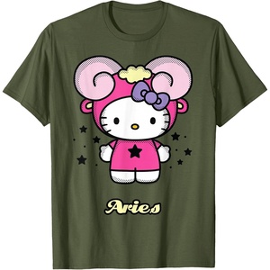 image:imageHello Kitty Zodiac Aries Tee Shirt TShirtOlive Green