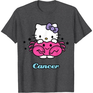 image:imageHello Kitty Zodiac Cancer Tee Shirt TShirtDark Heather Grey