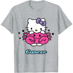 image:imageHello Kitty Zodiac Cancer Tee Shirt TShirtHeather Grey
