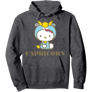 image:imageHello Kitty Zodiac Capricorn Pullover HoodieDark Heather Grey