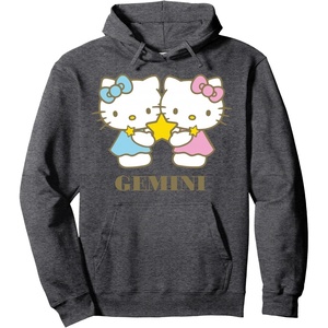 image:imageHello Kitty Zodiac Gemini Pullover HoodieDark Heather Grey