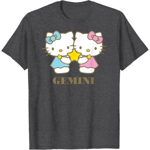 image:imageHello Kitty Zodiac Gemini TShirtDark Heather Grey