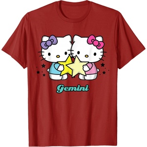 image:imageHello Kitty Zodiac Gemini Tee Shirt TShirtCranberry Red