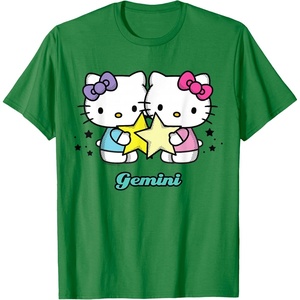 image:imageHello Kitty Zodiac Gemini Tee Shirt TShirtKelly Green