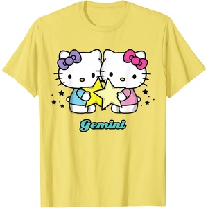 image:imageHello Kitty Zodiac Gemini Tee Shirt TShirtLemon Yellow