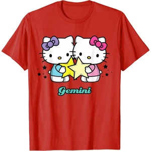 image:imageHello Kitty Zodiac Gemini Tee Shirt TShirtRed