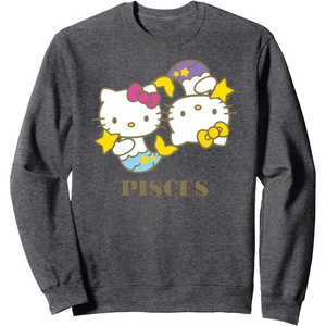 image:imageHello Kitty Zodiac Pisces SweatshirtDark Heather Grey
