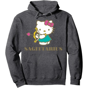 image:imageHello Kitty Zodiac Sagittarius Pullover HoodieDark Heather Grey