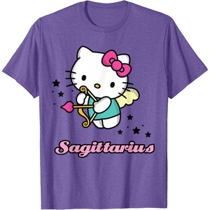 image:imageHello Kitty Zodiac Sagittarius Tee Shirt TShirtPurple Heather