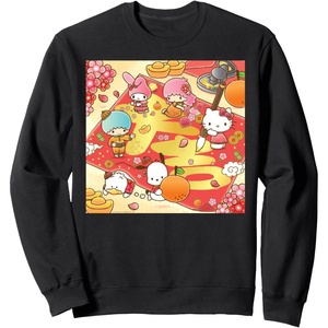 image:imageHello Kitty amp Friends Lunar New Year Calligraphy SweatshirtBlack