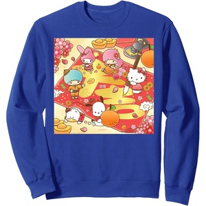 image:imageHello Kitty amp Friends Lunar New Year Calligraphy SweatshirtRoyal Blue