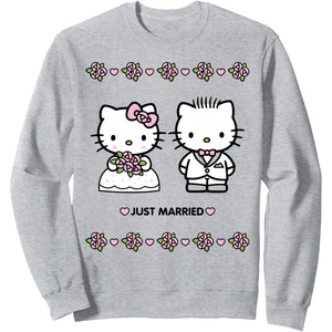 image:imageHello Kitty and Dear Daniel Just Married Sweatshirt SweatshirtHeather Grey