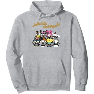 image:imageHello Kitty and Friends Black Cat Halloween Pullover HoodieHeather Grey