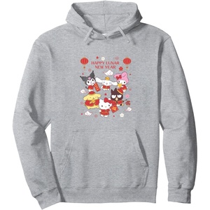 image:imageHello Kitty and Friends Happy Lunar New Year Pullover HoodieHeather Grey