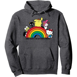 image:imageHello Kitty and Friends Kind People Pullover HoodieDark Heather Grey