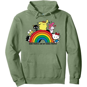 image:imageHello Kitty and Friends Kind People Pullover HoodieSage Green