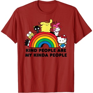 image:imageHello Kitty and Friends Kind People are My Kinda People TShirtCranberry Red