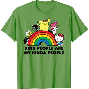 image:imageHello Kitty and Friends Kind People are My Kinda People TShirtGrass Green