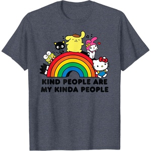 image:imageHello Kitty and Friends Kind People are My Kinda People TShirtHeather Blue
