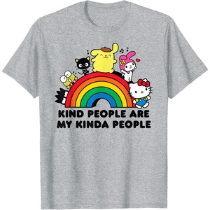 image:imageHello Kitty and Friends Kind People are My Kinda People TShirtHeather Grey