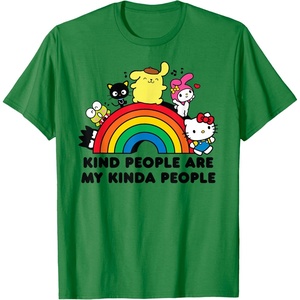 image:imageHello Kitty and Friends Kind People are My Kinda People TShirtKelly Green